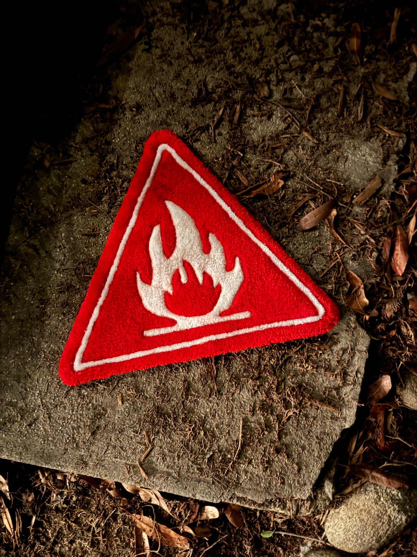 'BURN WARNING' RUG