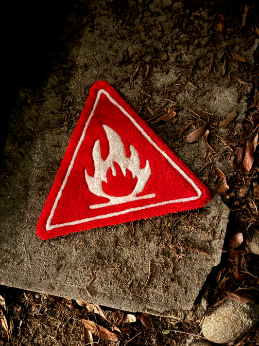'BURN WARNING' RUG